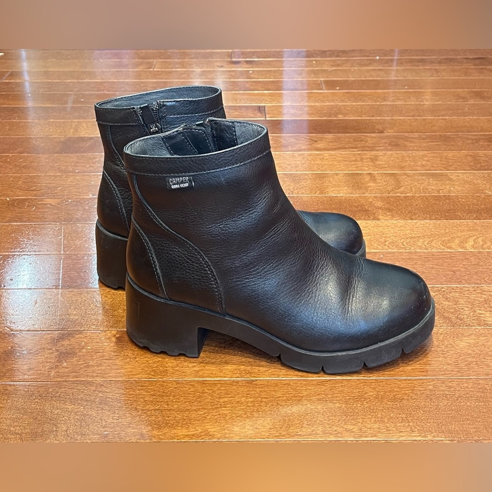 Camper Black Leather Chunky Sole Boots - Women’s Size 37 (7)